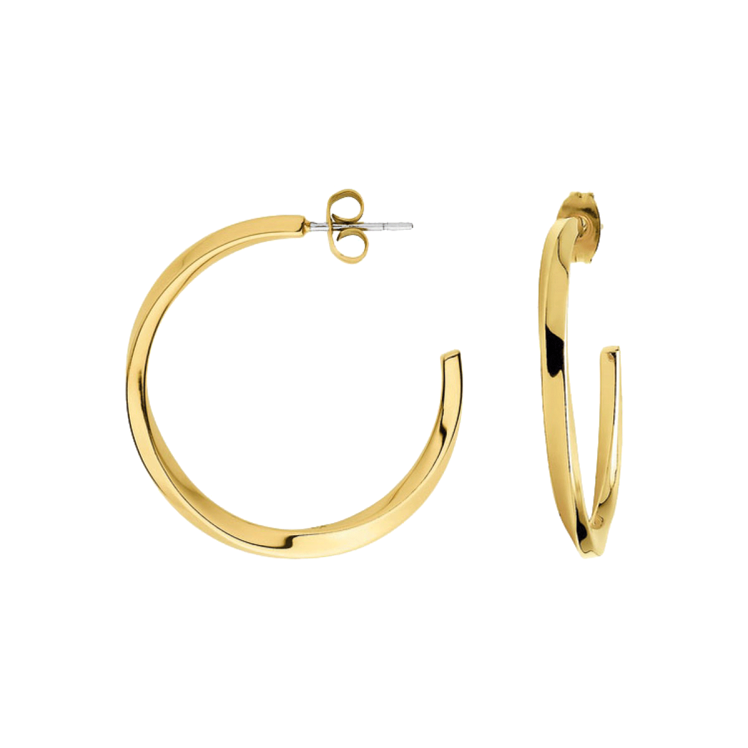 Calvin Klein Gold Plated Earrings KJ0KJE100100 Jewellery | Shade Station